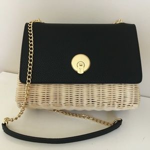 Ted Baker London Elava Straw & Leather Crossbody